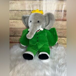 Babar Teddy Gund 1988 VINTAGE Original Green Stuffed Animal